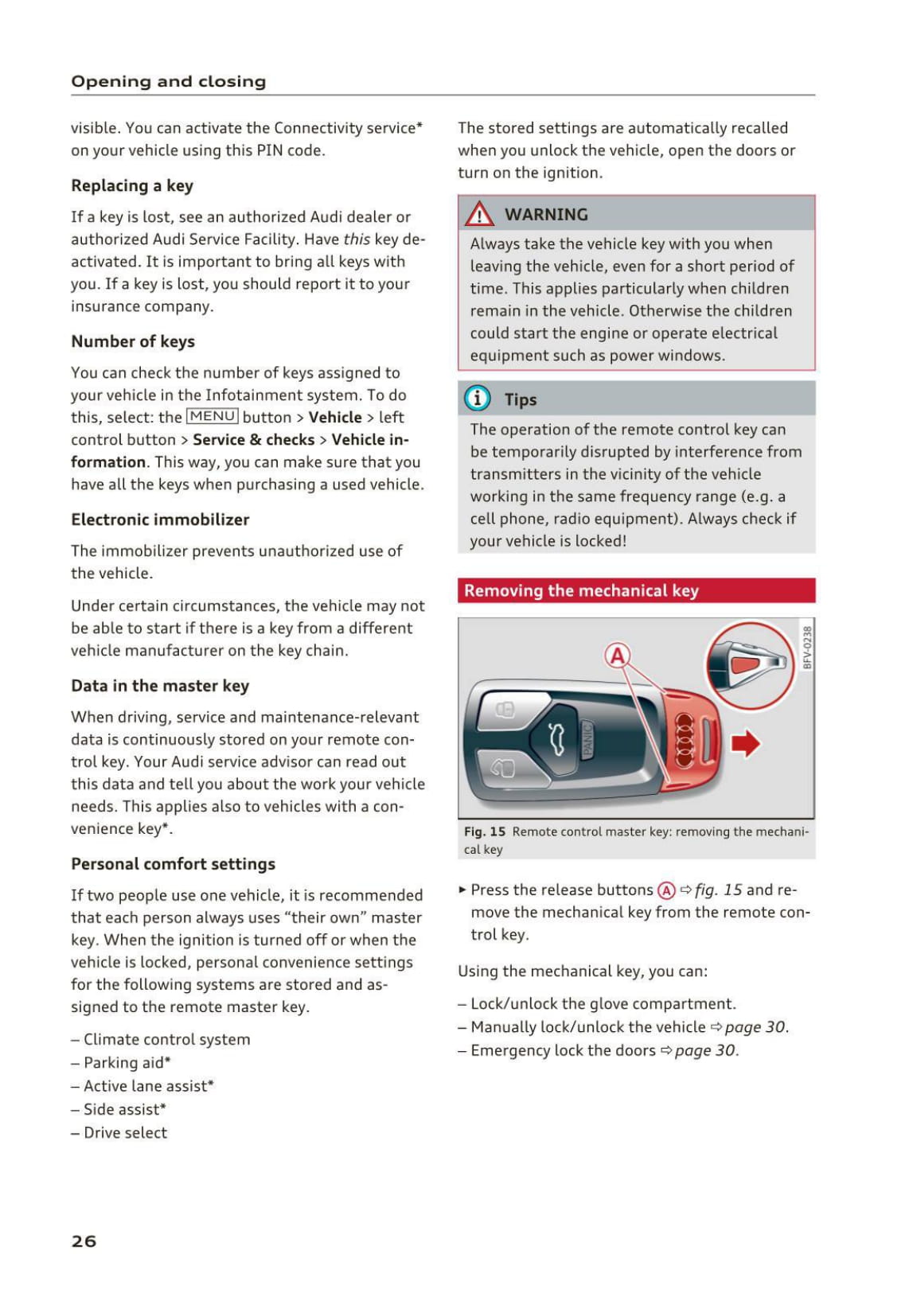 2015-2017 Audi TT Roadster Owner's Manual | English