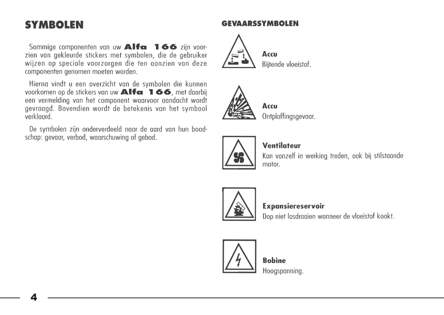 1998-2003 Alfa Romeo 166 Gebruikershandleiding | Nederlands