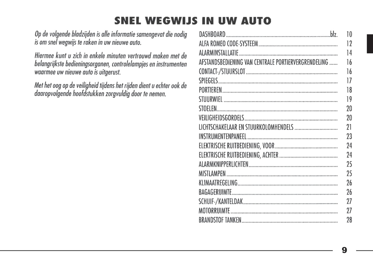 1998-2003 Alfa Romeo 166 Gebruikershandleiding | Nederlands