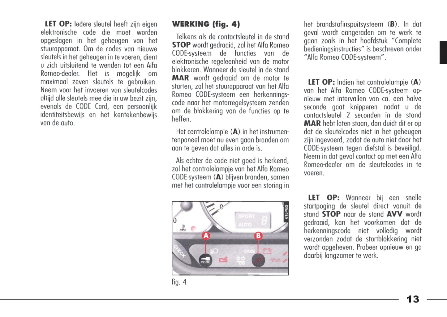 1998-2003 Alfa Romeo 166 Gebruikershandleiding | Nederlands