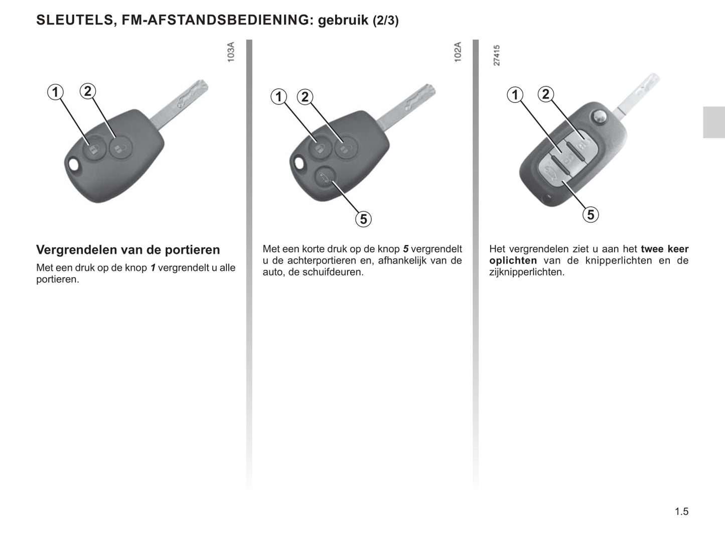 2019-2020 Renault Trafic Owner's Manual | Dutch