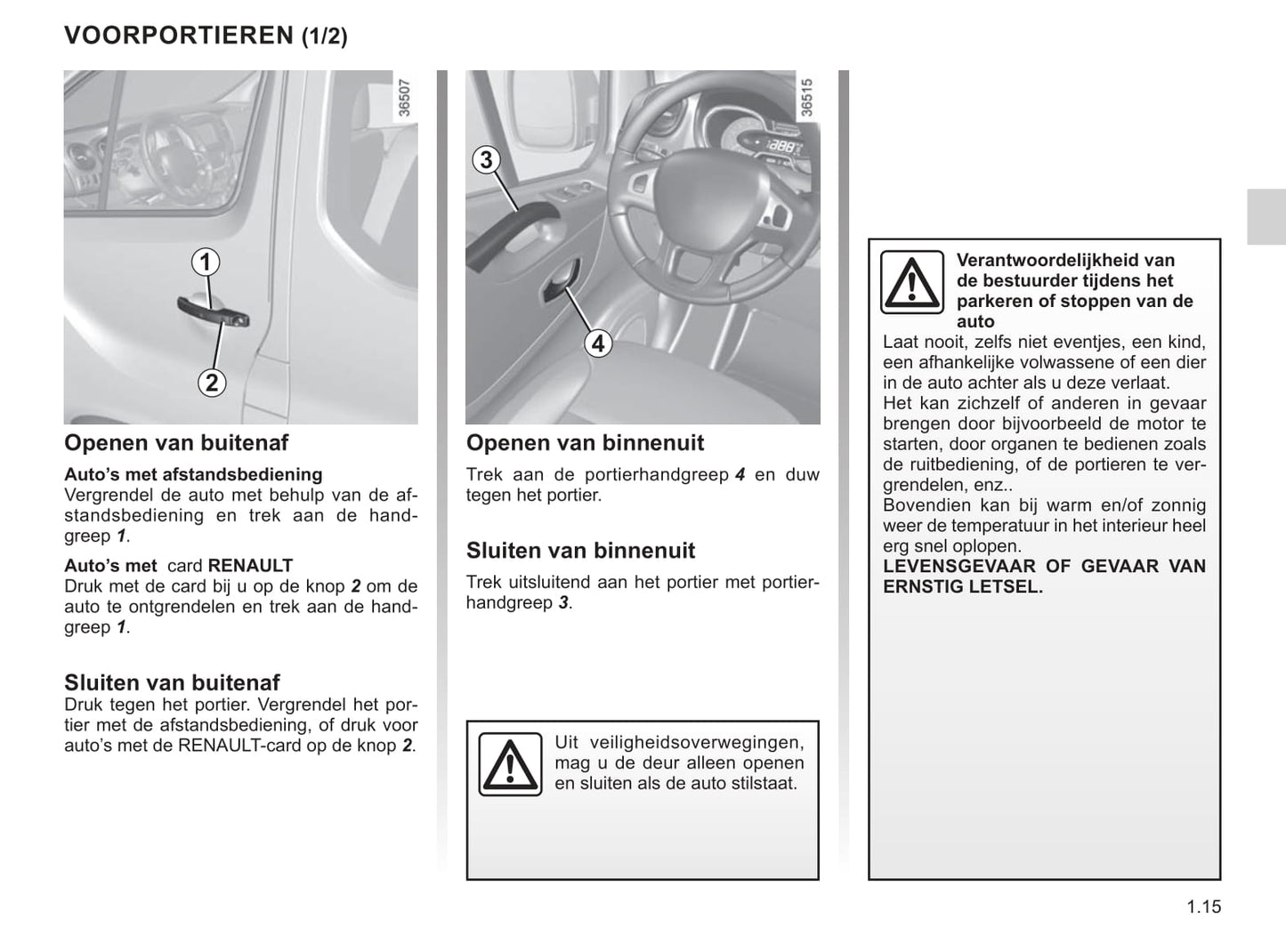 2019-2020 Renault Trafic Owner's Manual | Dutch