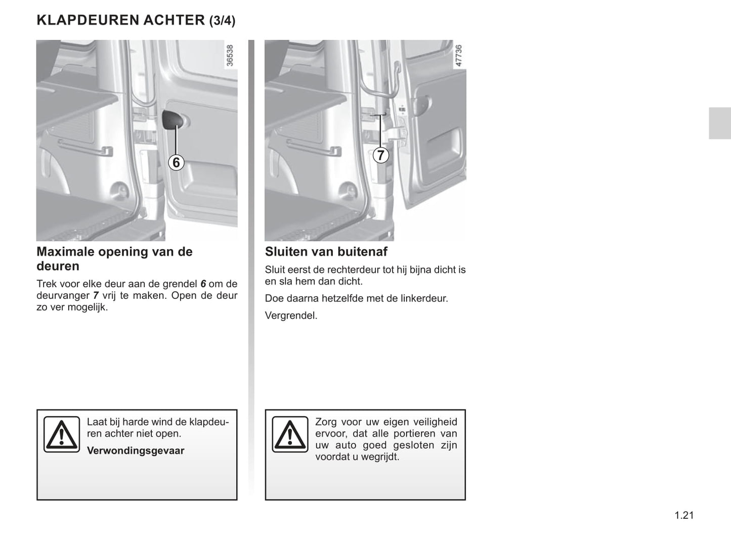 2019-2020 Renault Trafic Owner's Manual | Dutch