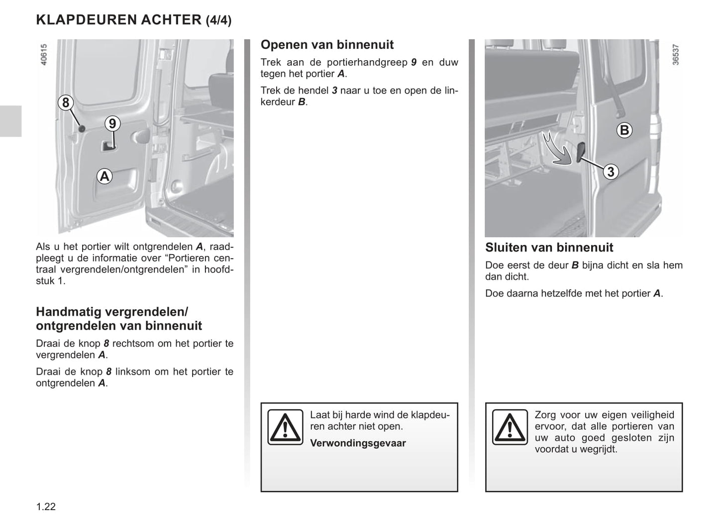 2019-2020 Renault Trafic Owner's Manual | Dutch