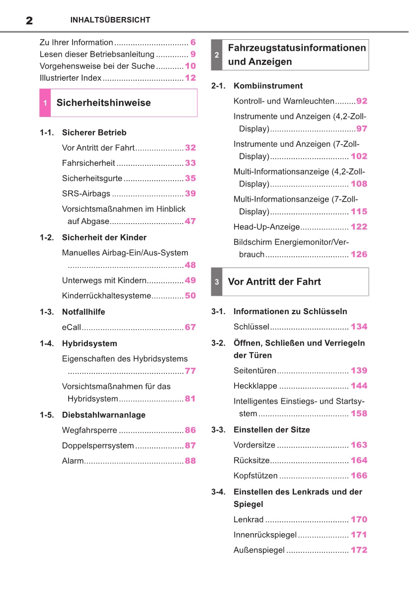 2021-2022 Toyota Yaris Cross Hybrid Owner's Manual | German