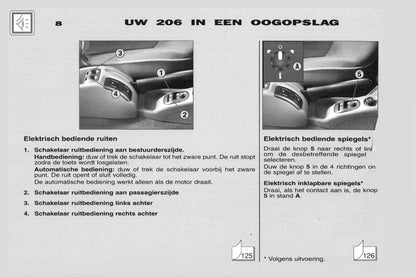 2001-2002 Peugeot 206 Bedienungsanleitung | Niederländisch