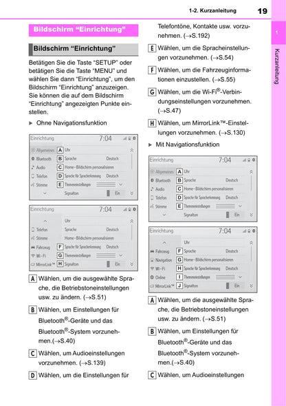 Toyota Touch Mutimedia & Navigationssystem Bedienungsanleitung 2019