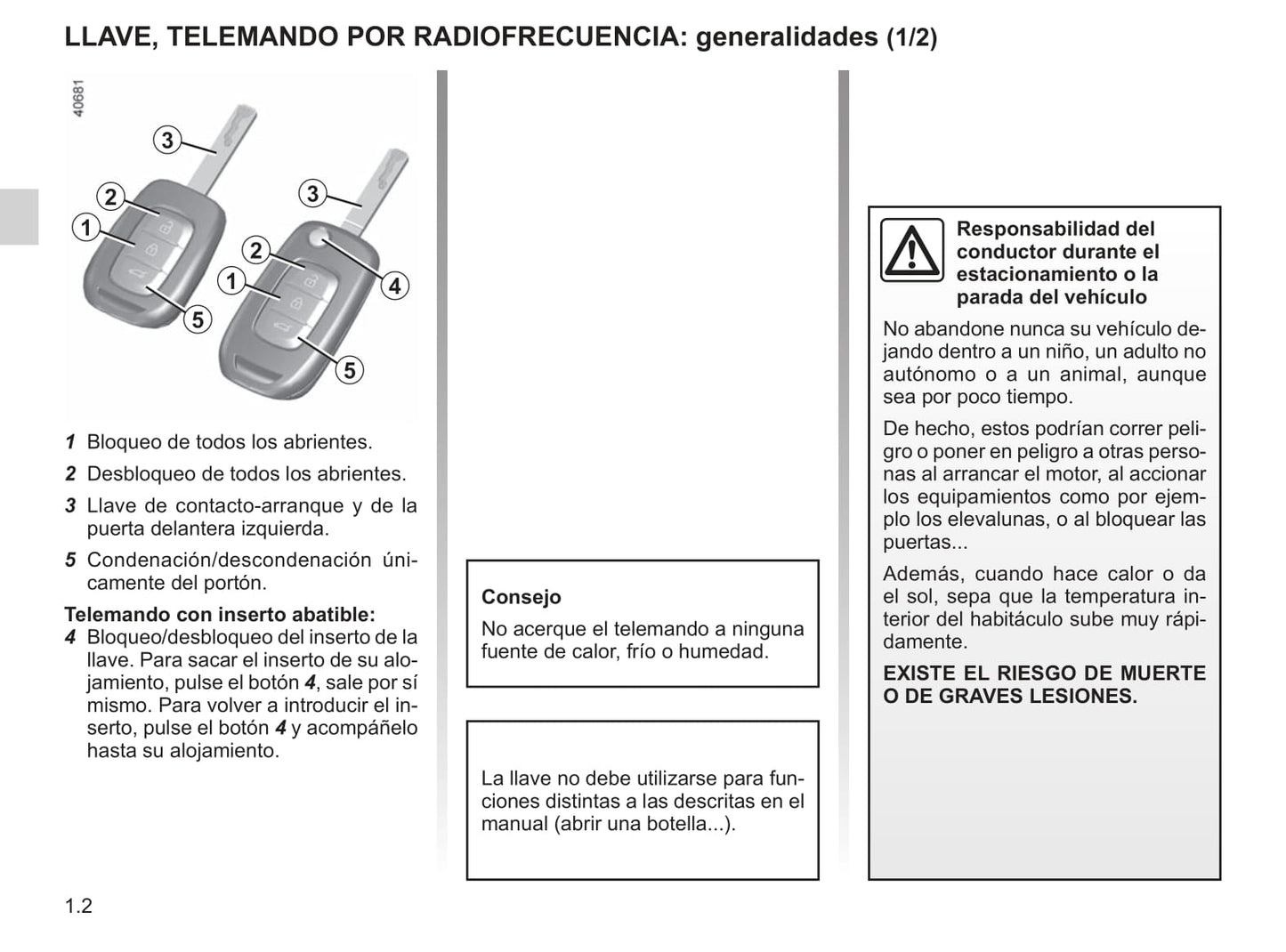 2018-2019 Renault Scénic/Grand Scénic Owner's Manual | Spanish