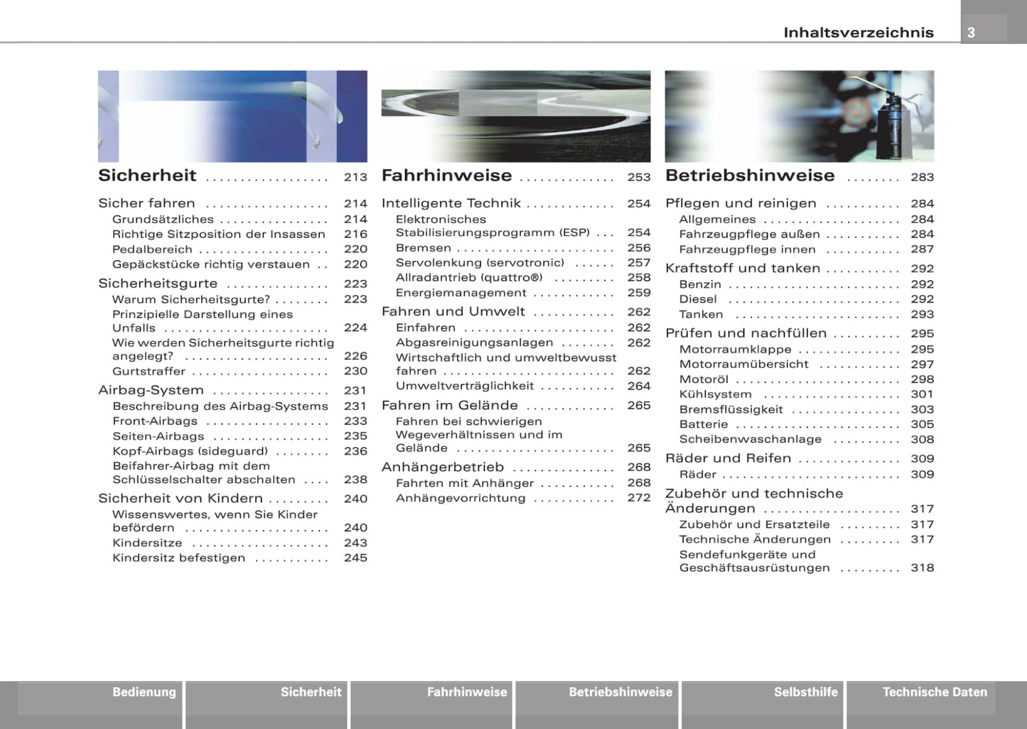 2006-2009 Audi Q7 Owner's Manual | German