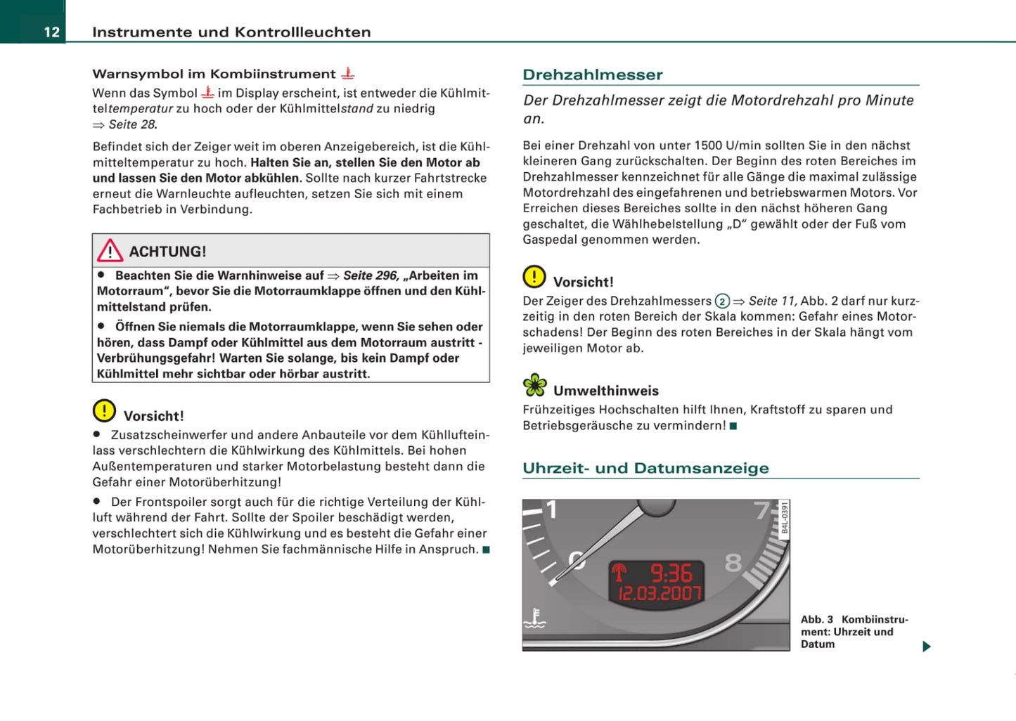 2006-2009 Audi Q7 Owner's Manual | German