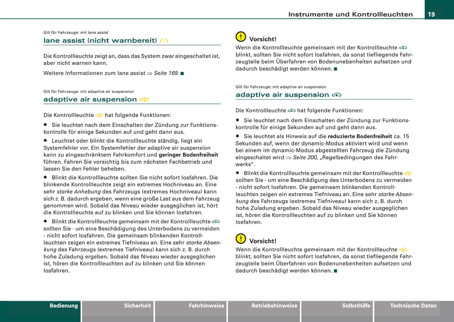 2006-2009 Audi Q7 Owner's Manual | German