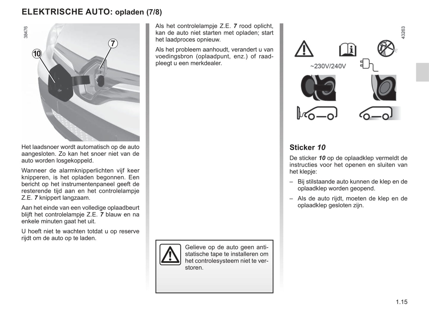 2019-2020 Renault Kangoo Z.E. Bedienungsanleitung | Niederländisch