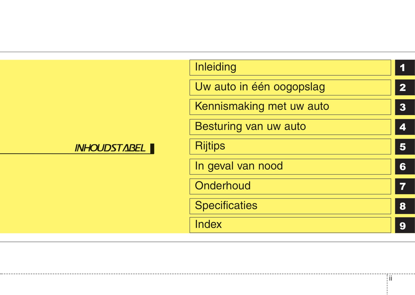 2008-2009 Kia Sorento Owner's Manual | Dutch