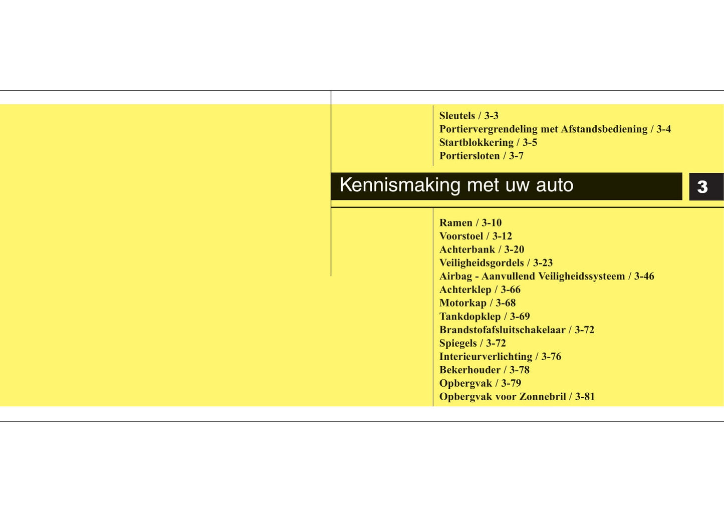 2008-2009 Kia Sorento Owner's Manual | Dutch