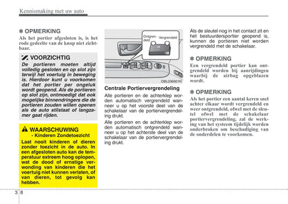 2008-2009 Kia Sorento Owner's Manual | Dutch