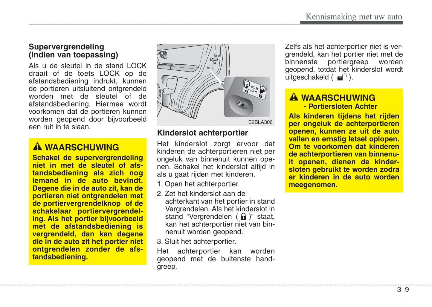 2008-2009 Kia Sorento Owner's Manual | Dutch