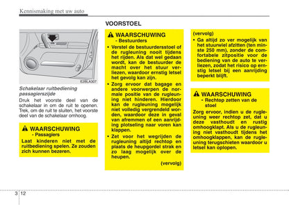 2008-2009 Kia Sorento Owner's Manual | Dutch