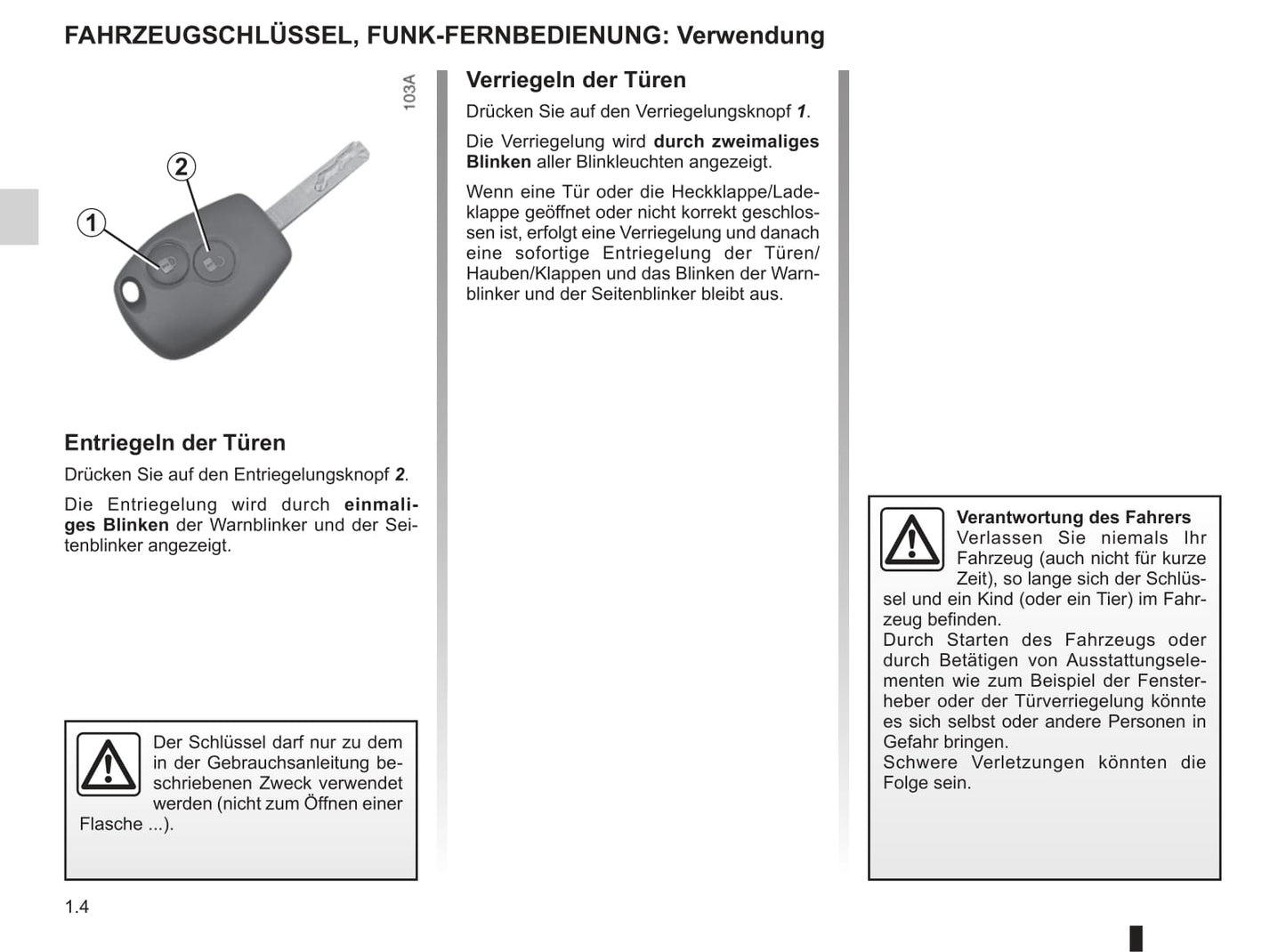 2013-2020 Dacia Dokker Bedienungsanleitung | Deutsch