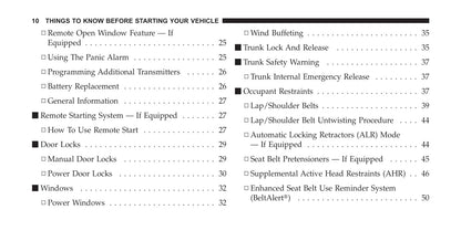 2007-2011 Chrysler Sebring Bedienungsanleitung | Englisch