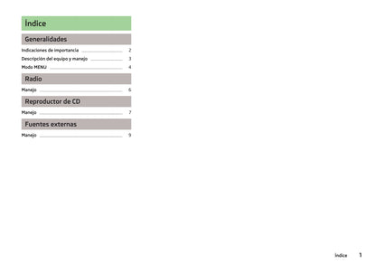 Skoda Radio Funky Manual de Instrucciones 2013