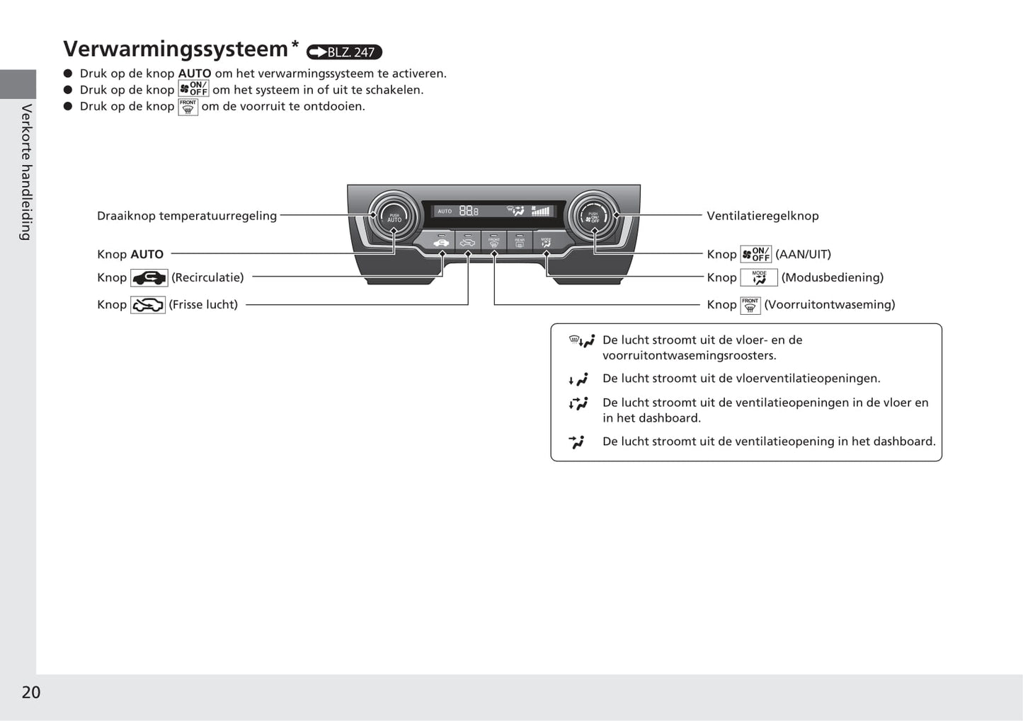 2018-2019 Honda Civic Hatchback Diesel Bedienungsanleitung | Niederländisch