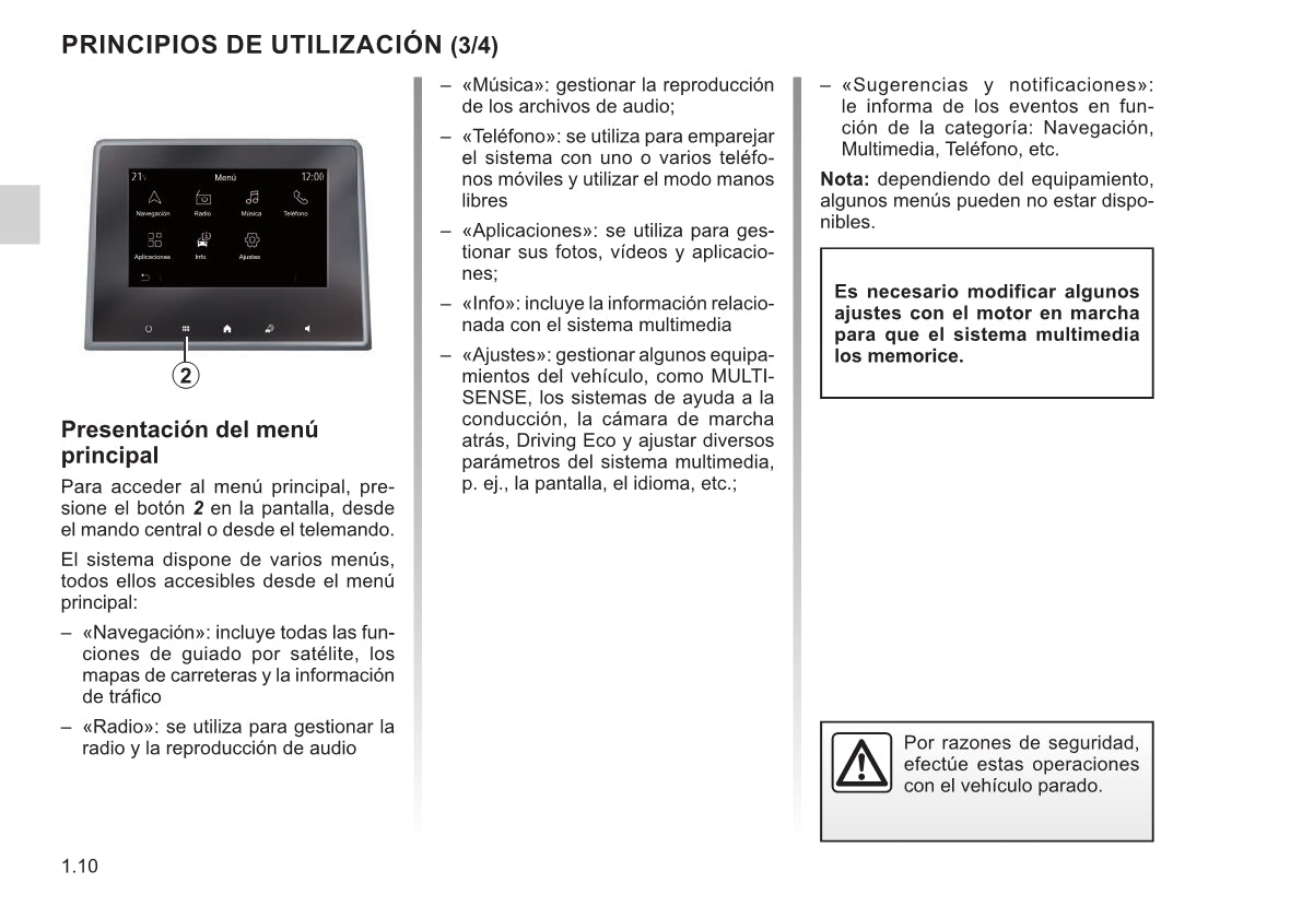 Renault Easy Connect - Sistemas Multimedia Instrucciones 2021 - 2023