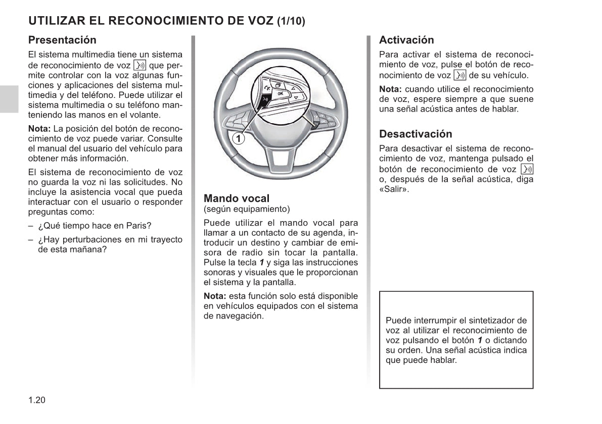 Renault Easy Connect - Sistemas Multimedia Instrucciones 2021 - 2023