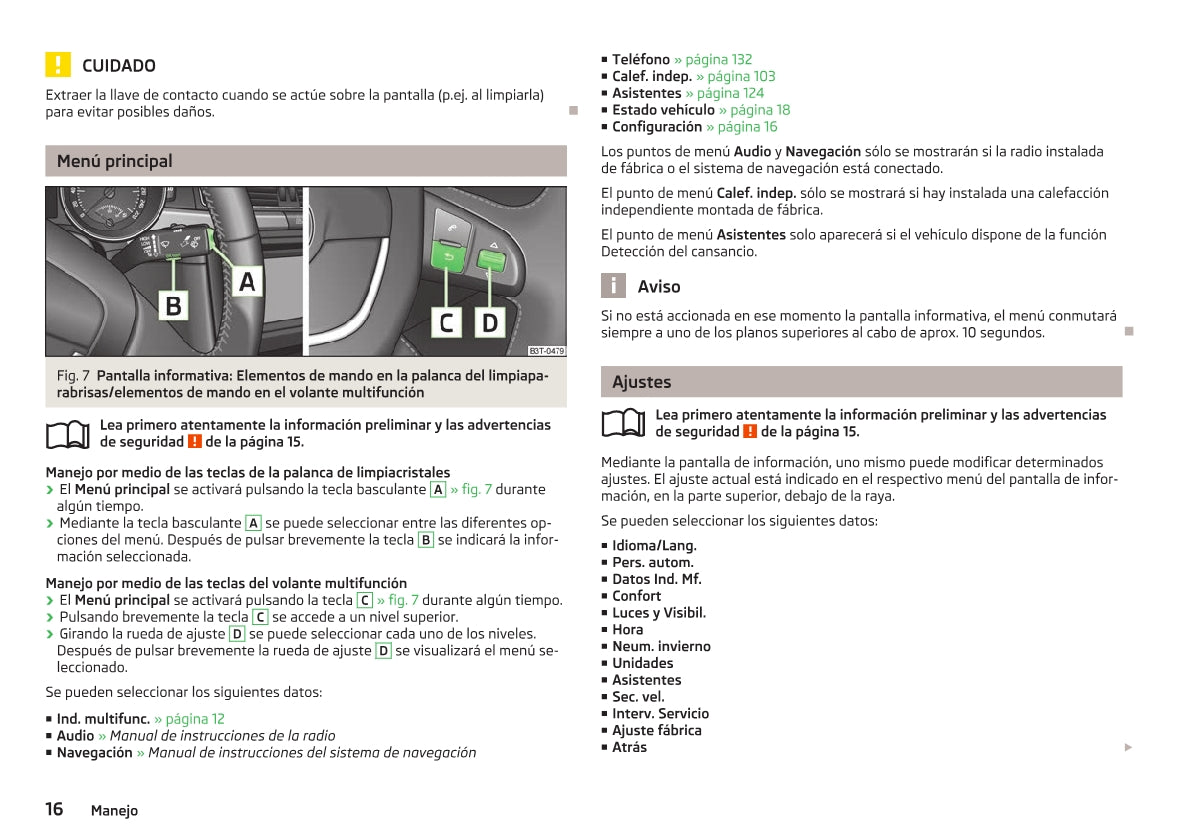 2012-2013 Skoda Superb Gebruikershandleiding | Spaans