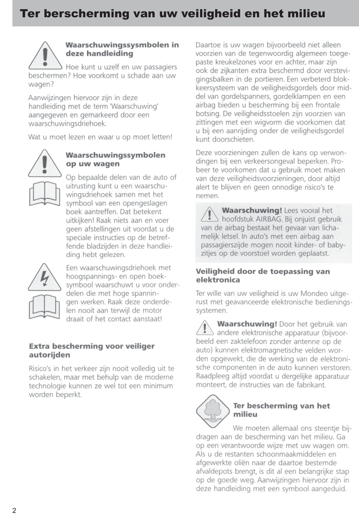 1996-1999 Ford Mondeo Gebruikershandleiding | Nederlands