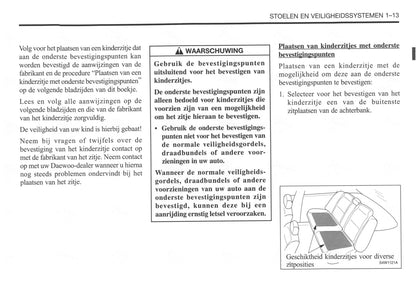 2002-2007 Daewoo Kalos Owner's Manual | Dutch