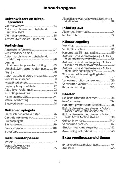 2014-2015 Ford Mondeo Owner's Manual | Dutch