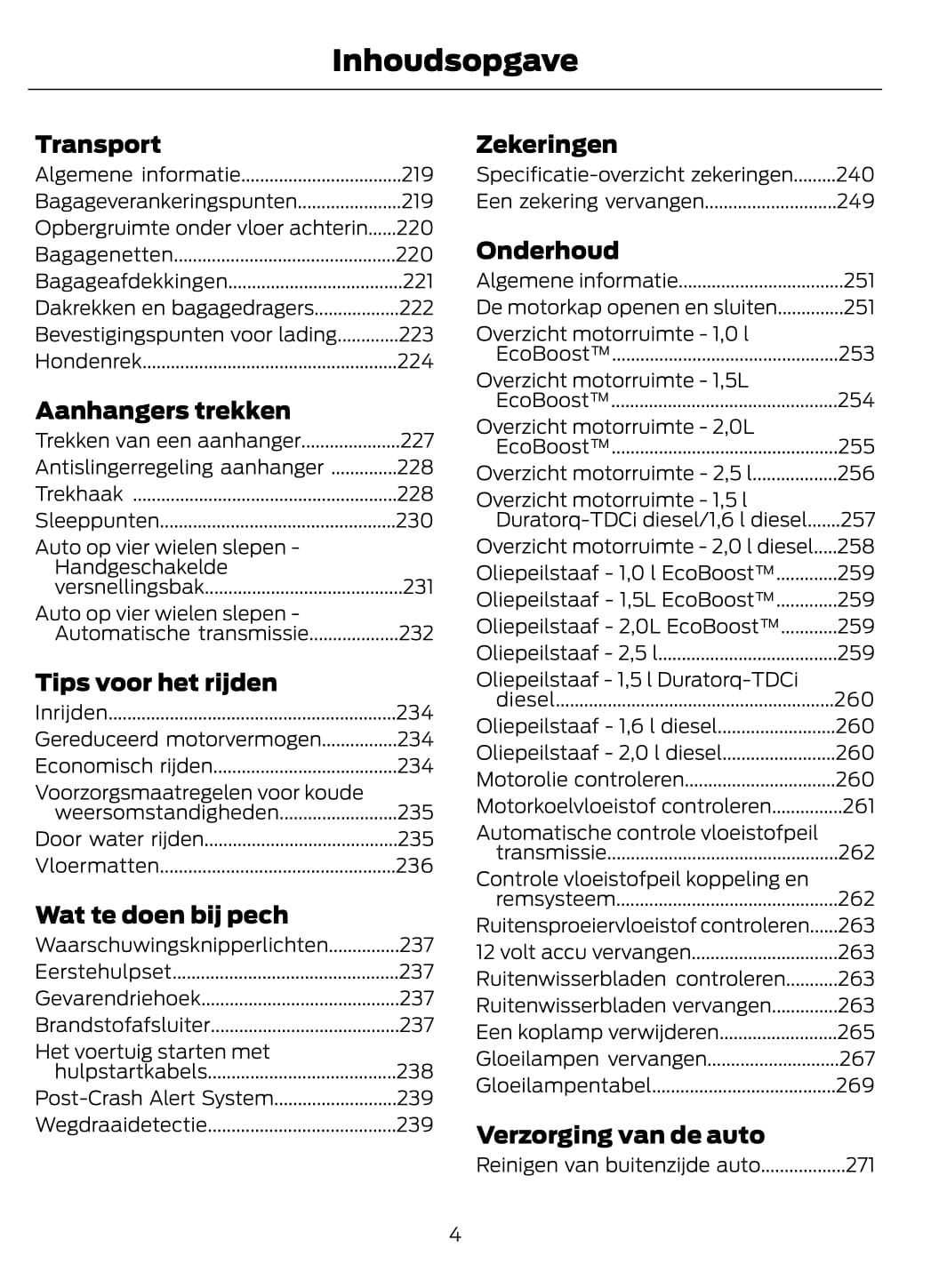 2014-2015 Ford Mondeo Owner's Manual | Dutch