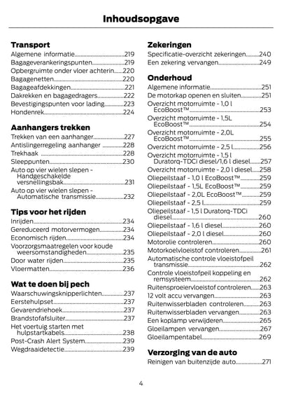 2014-2015 Ford Mondeo Owner's Manual | Dutch