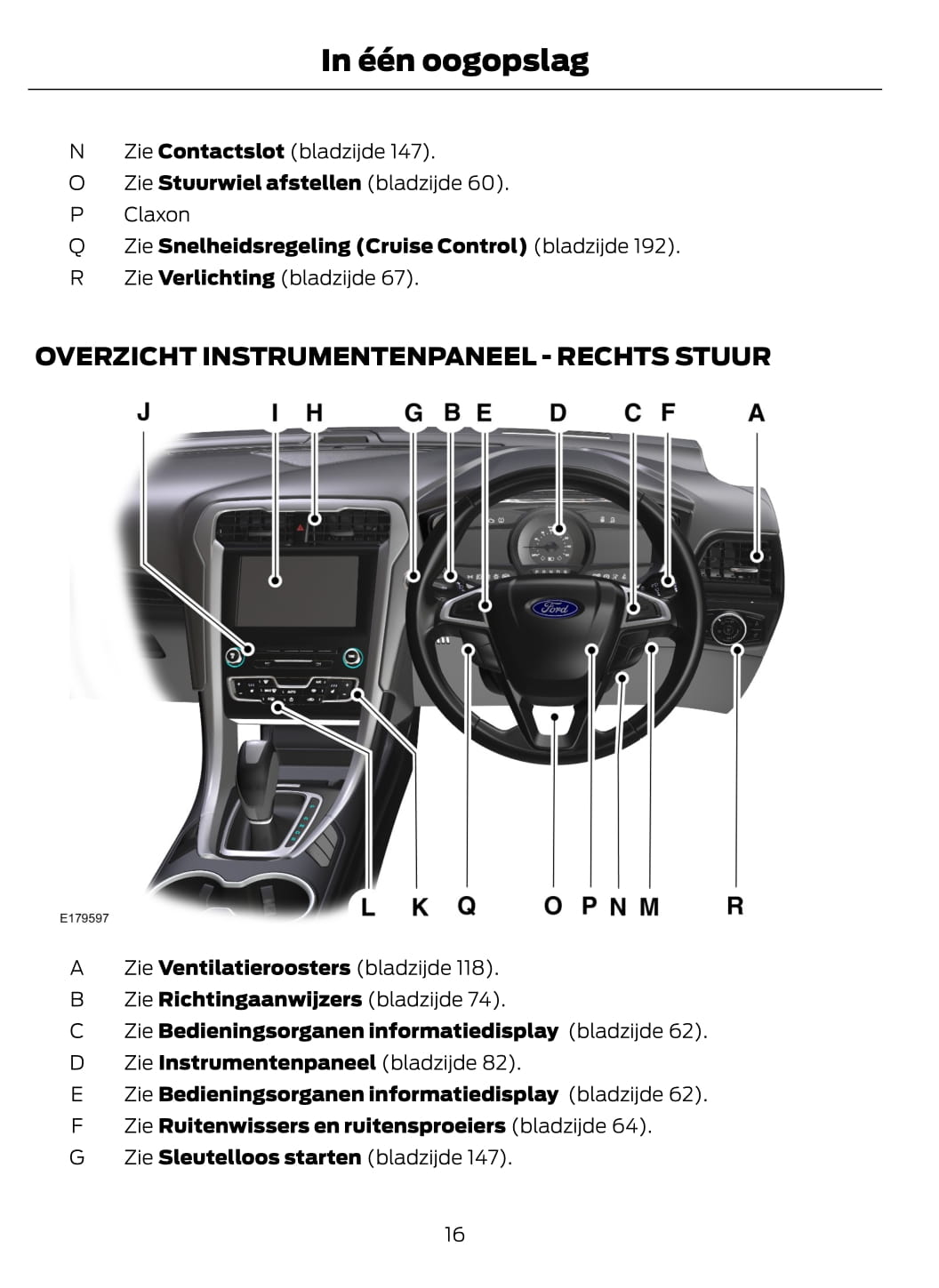 2014-2015 Ford Mondeo Owner's Manual | Dutch