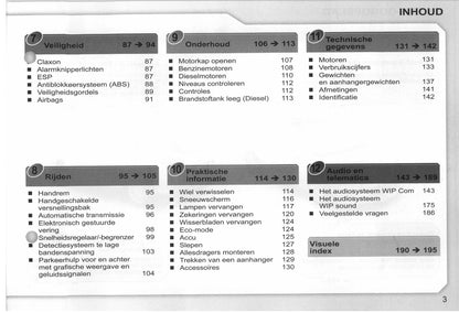 2008-2009 Peugeot 407/407 SW Owner's Manual | Dutch