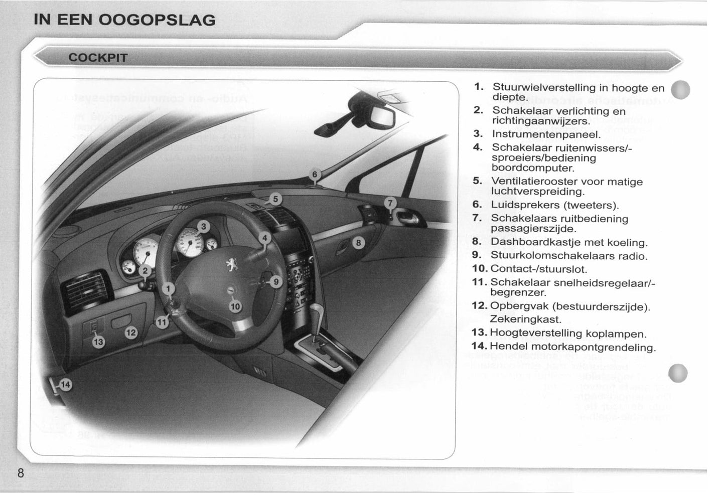 2008-2009 Peugeot 407/407 SW Owner's Manual | Dutch