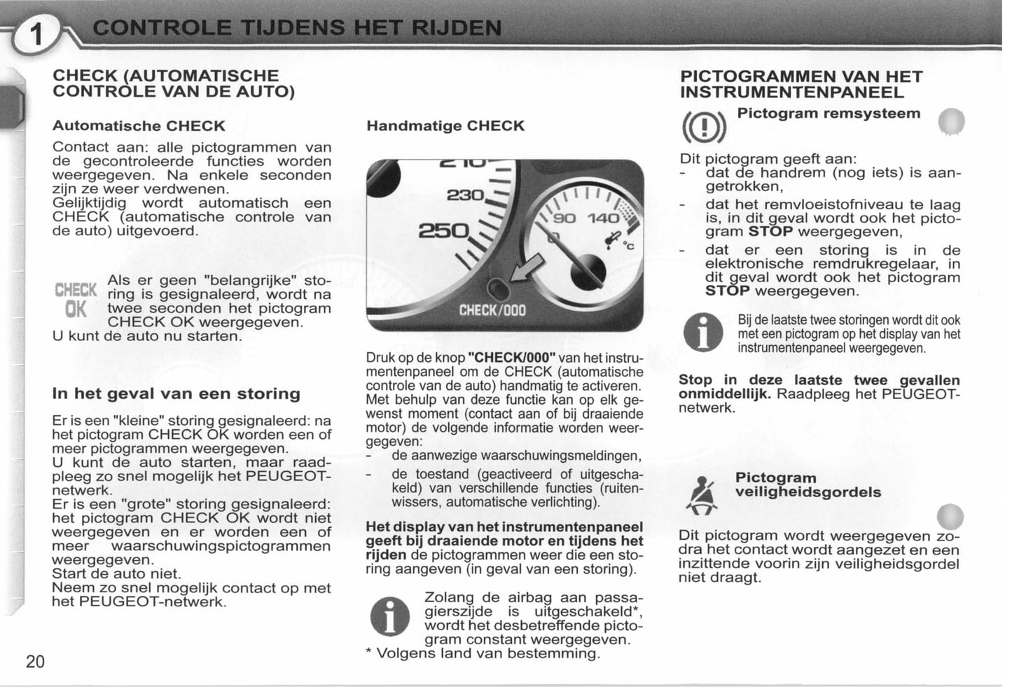 2008-2009 Peugeot 407/407 SW Owner's Manual | Dutch