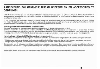 2012 Nissan Pixo Owner's Manual | Dutch