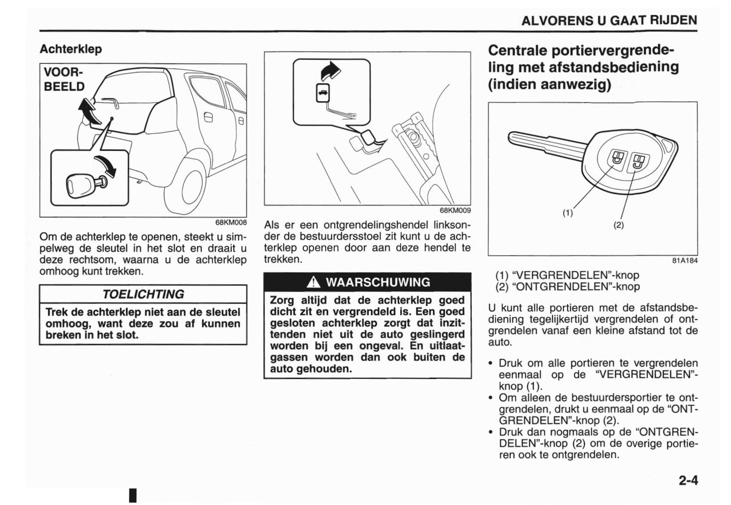 2012 Nissan Pixo Owner's Manual | Dutch