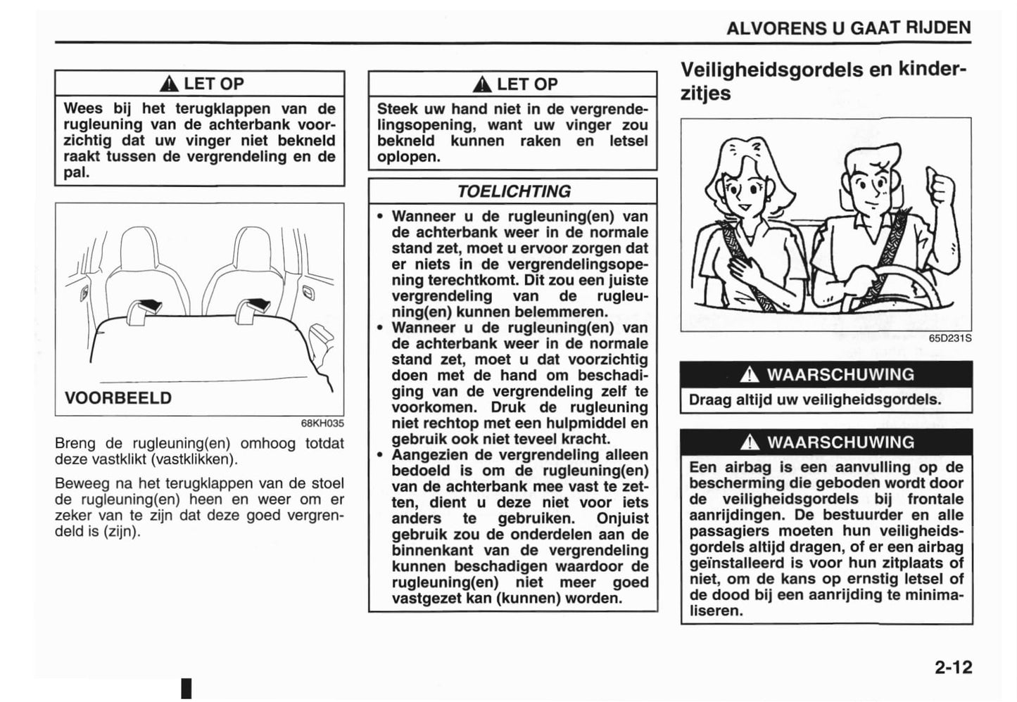 2012 Nissan Pixo Owner's Manual | Dutch