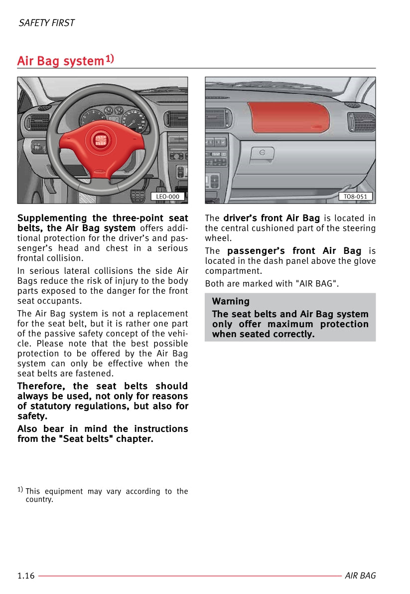 2003-2004 Seat Leon Owner's Manual | English