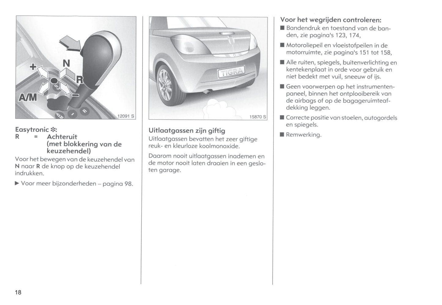 2004-2006 Opel Tigra Twin Top Owner's Manual | Dutch