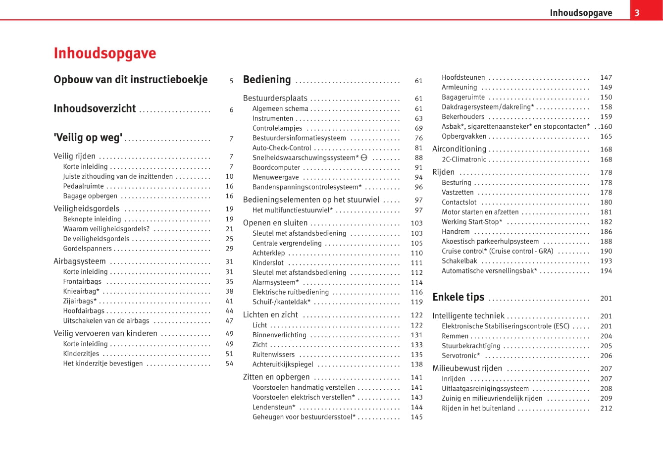 2013-2014 Seat Exeo ST Owner's Manual | Dutch