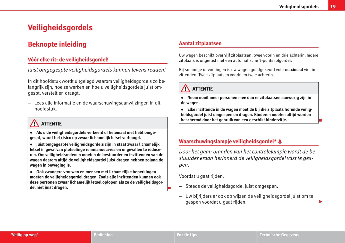 2013-2014 Seat Exeo ST Owner's Manual | Dutch