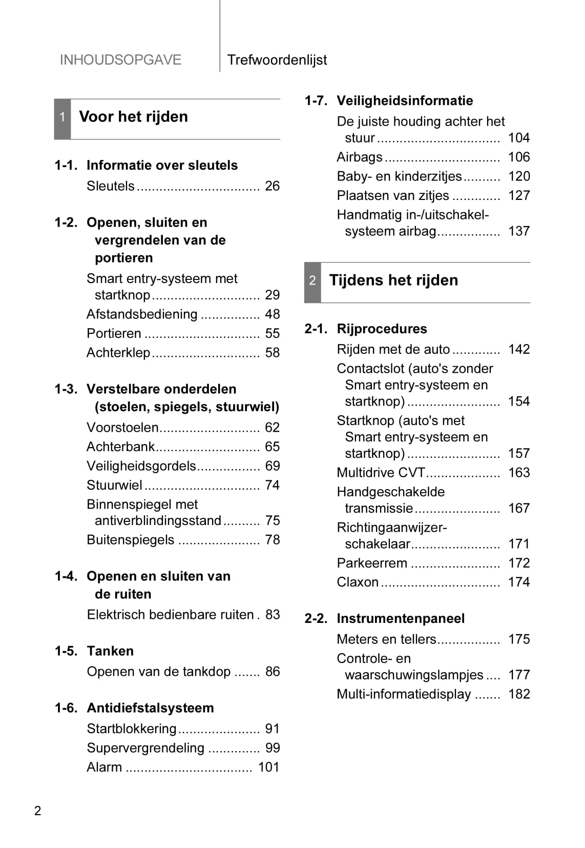 2010-2011 Toyota iQ Owner's Manual | Dutch