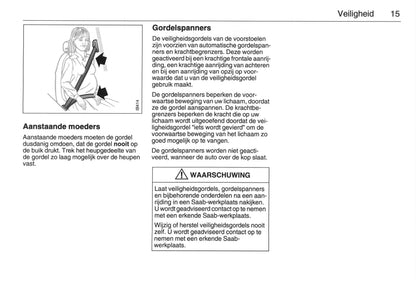 2005-2009 Saab 9-5 Owner's Manual | Dutch