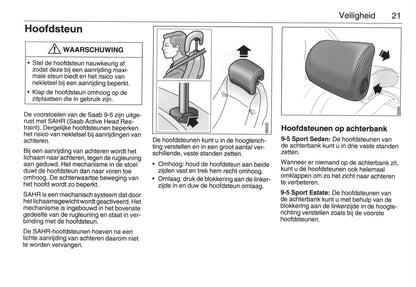 2005-2009 Saab 9-5 Owner's Manual | Dutch