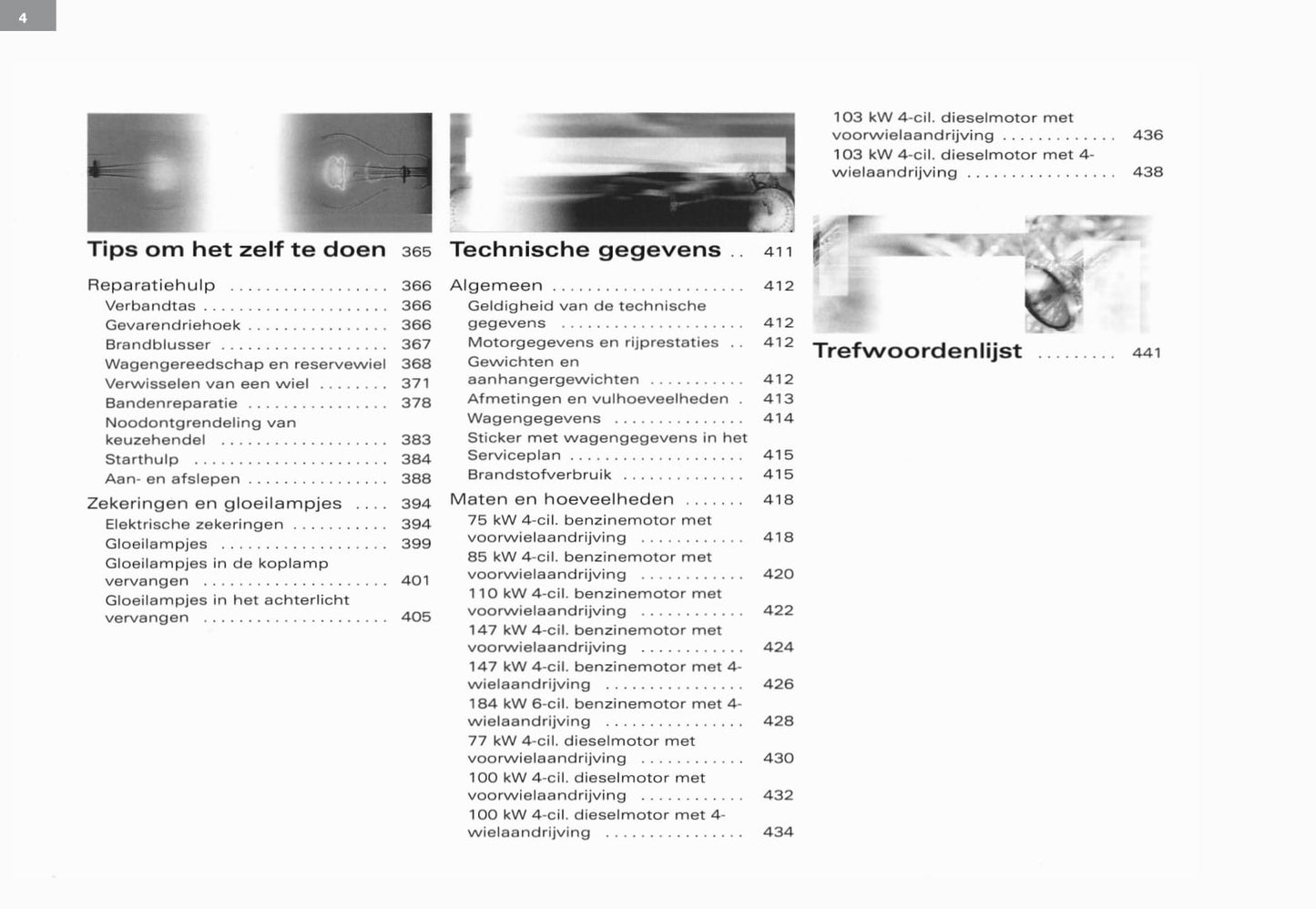 2003-2008 Audi A3 Owner's Manual | Dutch