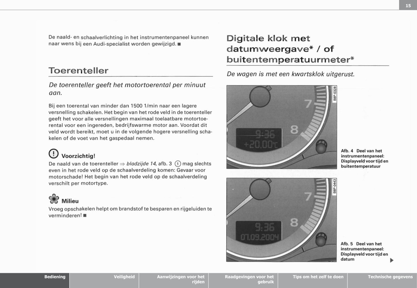 2003-2008 Audi A3 Owner's Manual | Dutch