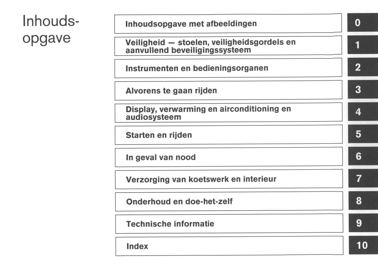 2008-2009 Nissan Qashqai Owner's Manual | Dutch